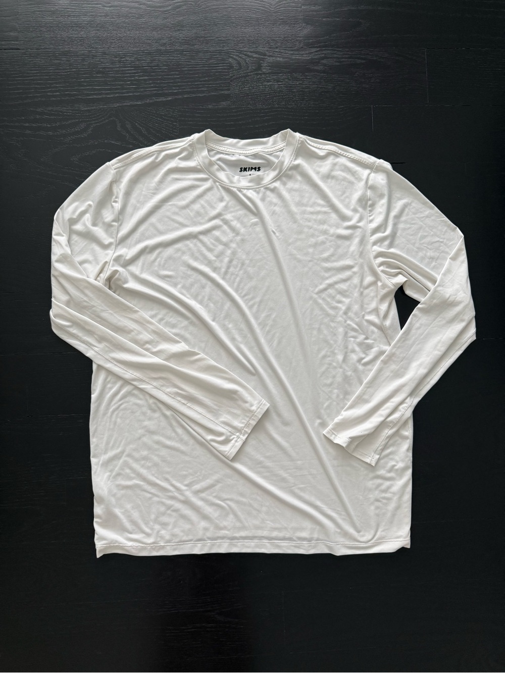 SKIMS Men's Long Sleeve Crewneck Tee - White